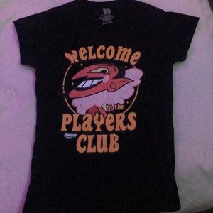 Power puff girls him players club T-shirt black